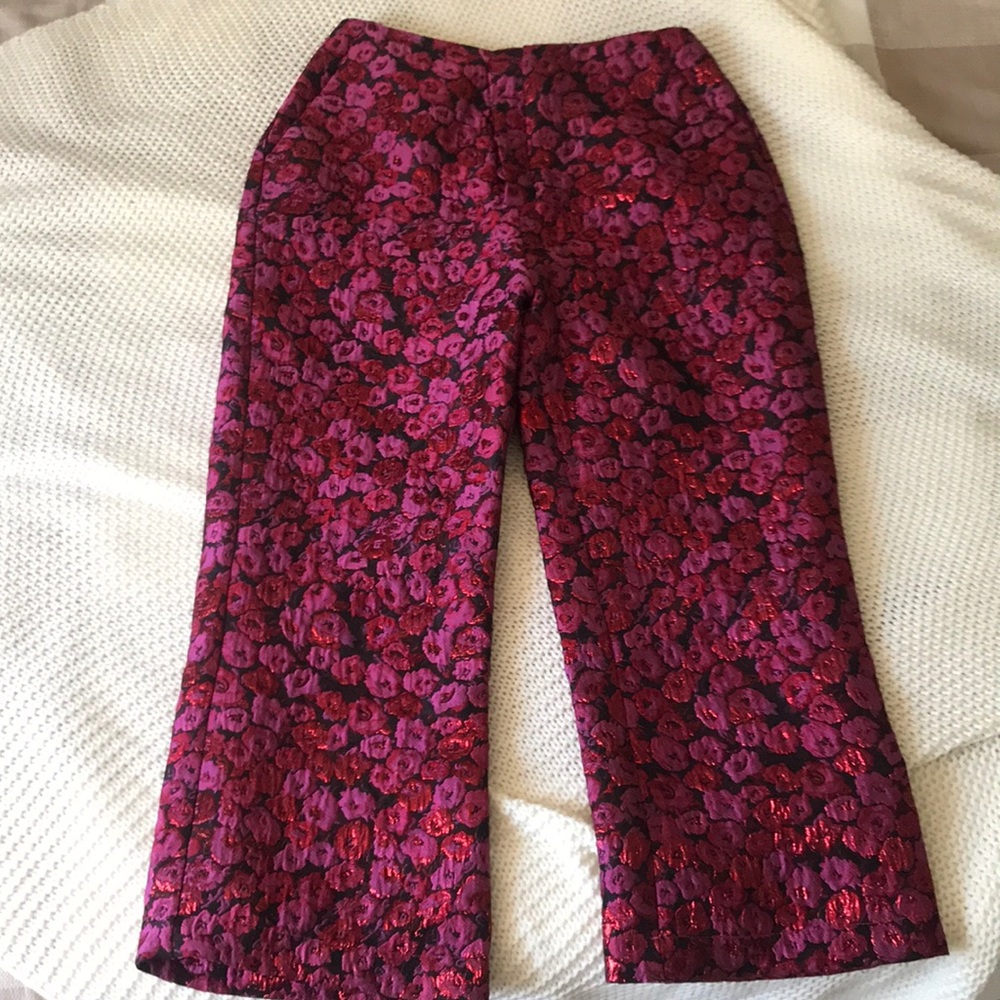 High rise wide leg pants